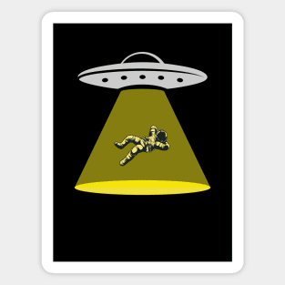 Alien Invasion with ufo and space human Magnet